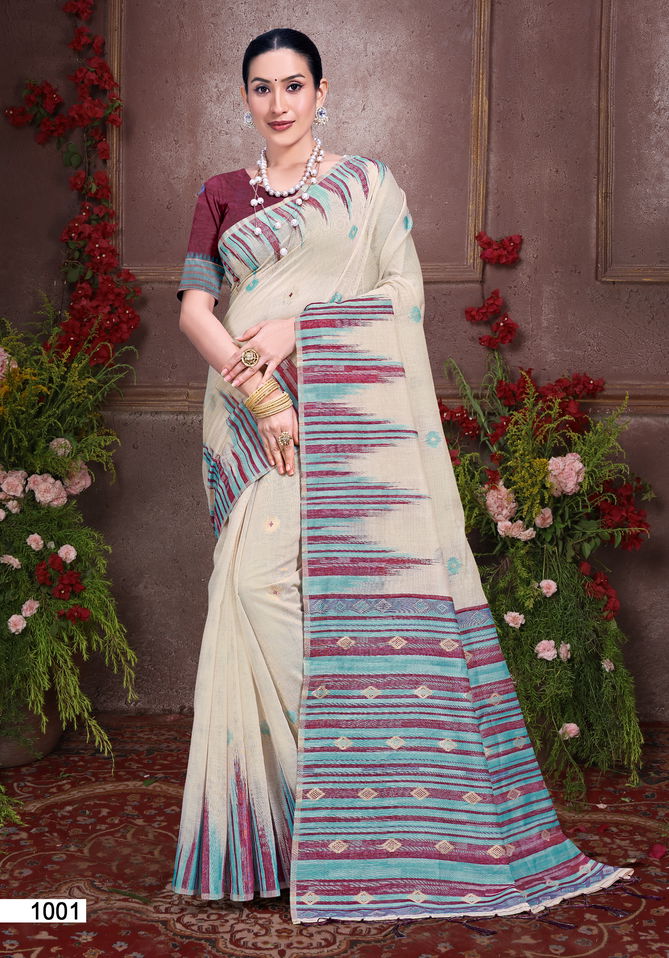 Suraiya By Bunawat Printed Designer Cotton Sarees Wholesale Clothing Suppliers In India